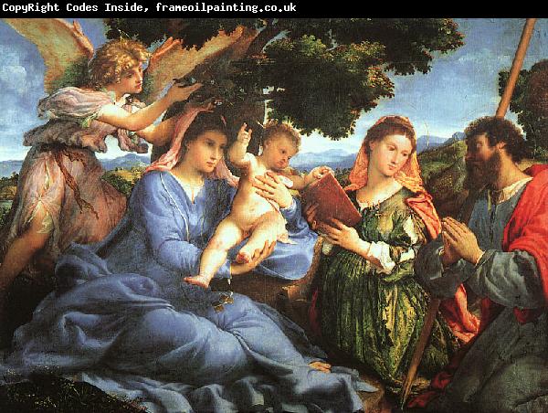 Lorenzo Lotto Madonna and Child with Saints Catherine and James